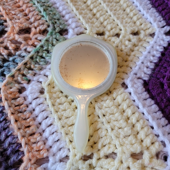 Vintage Plastic Handheld Mirror Apple & Cherry - Picture 5 of 11